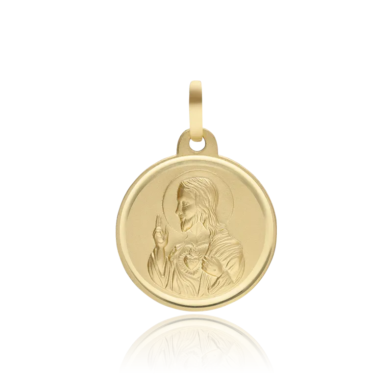 ESCAPULARIO "VIRGEN DEL CARMEN Y CORAZÓN DE JESÚS" 18MM ORO 18K