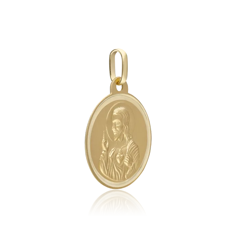 ESCAPULARIO "VIRGEN DEL CARMEN Y CORAZÓN DE JESÚS" 18MM ORO 18K