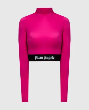 Palm Angels Pink top with logo pattern